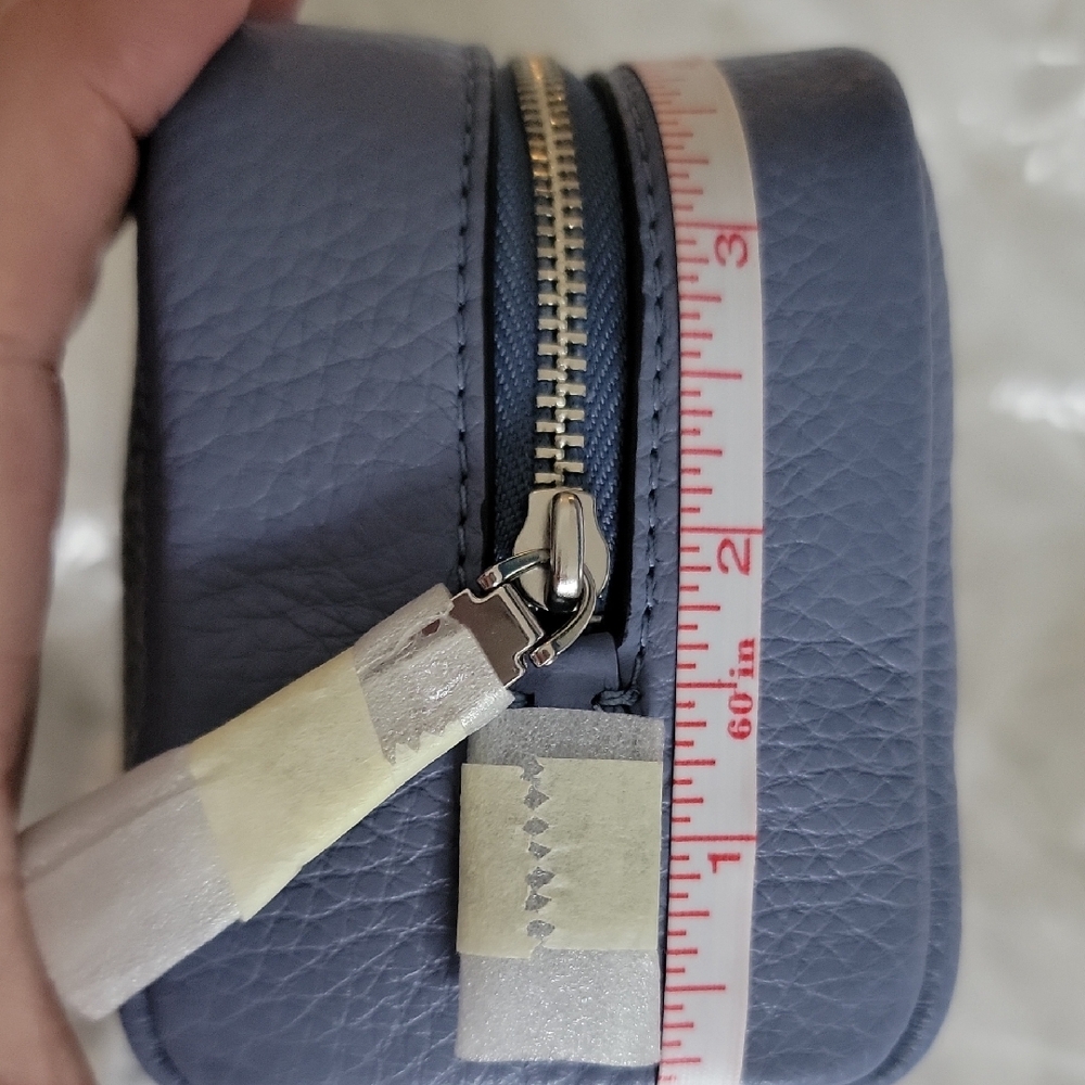 Coach X Disney Cinderella Pebbled Blue Leather Cosmetic Bag - Picture 8 of 10